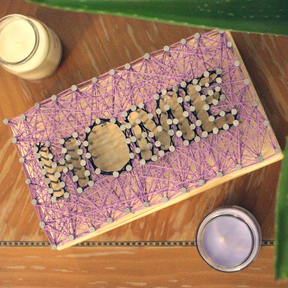 Decorative Home String Art (Purple)
